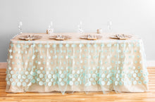 Load image into Gallery viewer, 17 ft. Cascading Ripples Table Skirt (6 Colors)