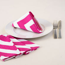 Load image into Gallery viewer, 16 X 16 in. Chevron Cotton Napkins 4/Pack (2 Colors)