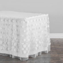 Load image into Gallery viewer, 17 ft. Cascading Ripples Table Skirt (6 Colors)