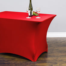 Load image into Gallery viewer, 6 ft. Rectangular Stretch Tablecloth Red