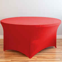 Load image into Gallery viewer, 4 ft. Round Stretch Tablecloth Red