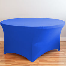 Load image into Gallery viewer, 5 ft. Round Stretch Tablecloth Royal Blue