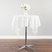 Load image into Gallery viewer, Bargain 54 in. Square Polyester Tablecloth White