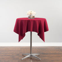 Load image into Gallery viewer, 52 in. Square Cotton-Feel Tablecloth Burgundy
