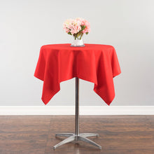 Load image into Gallery viewer, 52 in. Square Cotton-Feel Tablecloth Red