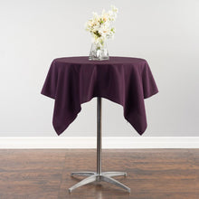 Load image into Gallery viewer, 52 in. Square Cotton-Feel Tablecloth Eggplant