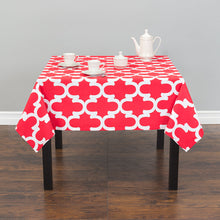 Load image into Gallery viewer, 58 X 70 in. Rectangular Trellis Cotton Tablecloth (5 Colors)