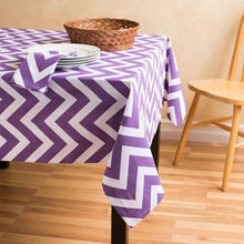 Load image into Gallery viewer, 58 X 70 in. Rectangular Chevron Cotton Tablecloth (5 Colors)