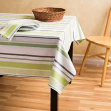 Load image into Gallery viewer, 58 X 70 in. Rectangular Striped Cotton Tablecloth ( 2 Colors)