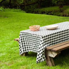 Load image into Gallery viewer, 60 X 102 in. Rectangular Tablecloth Black & White Checkered