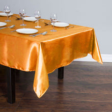 Load image into Gallery viewer, 60 x 102 in. Rectangular Satin Tablecloth Orange