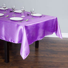 Load image into Gallery viewer, 60 x 102 in. Rectangular Satin Tablecloth Lavender