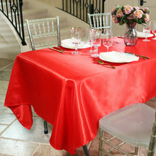 Load image into Gallery viewer, 60 X 102 in. Rectangular Satin Tablecloth (17 Colors)
