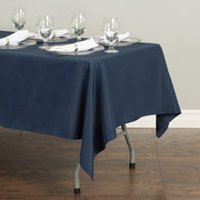 Load image into Gallery viewer, 60 x 126 in. Rectangular Polyester Tablecloth Navy Blue