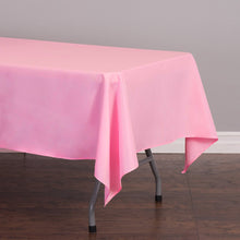 Load image into Gallery viewer, 60 x 126 in. Rectangular Polyester Tablecloth Pink