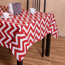 Load image into Gallery viewer, 60 X 126 in. Rectangular Chevron Cotton Tablecloth (14 Colors)