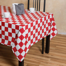 Load image into Gallery viewer, 60 X 126 in. Rectangular Checker Board Cotton Tablecloth