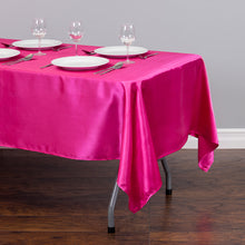 Load image into Gallery viewer, 60 X 126 in. Rectangular Satin Tablecloth (16 Colors)
