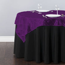 Load image into Gallery viewer, 72 in. Square Pintuck Overlay