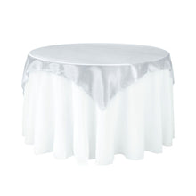 Load image into Gallery viewer, 60 in. Square Satin Overlay Silver