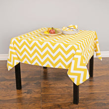 Load image into Gallery viewer, 60 in. Square Chevron Cotton Tablecloth (12 Colors)