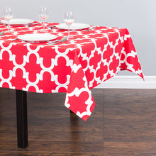 Load image into Gallery viewer, 60 X 84 in. Rectangular Trellis Cotton Tablecloth (12 Colors)