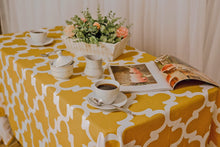 Load image into Gallery viewer, 60 X 84 in. Rectangular Trellis Cotton Tablecloth (12 Colors)