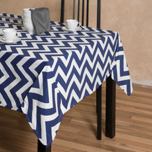 Load image into Gallery viewer, 60 x 84 in. Rectangular Chevron Cotton Tablecloth