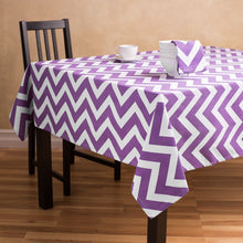 Load image into Gallery viewer, 60 x 84 in. Rectangular Chevron Cotton Tablecloth