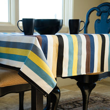 Load image into Gallery viewer, 60 X 90 in. Rectangular Agate Striped Tablecloth
