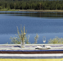Load image into Gallery viewer, 60 X 90 in. Rectangular Agate Striped Tablecloth