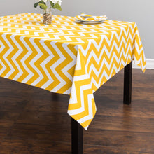 Load image into Gallery viewer, 60 x 84 in. Rectangular Chevron Cotton Tablecloth