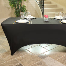 Load image into Gallery viewer, 6 ft. Rectangular Stretch Tablecloth (7 Colors)