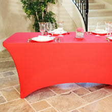 Load image into Gallery viewer, 6 ft. Rectangular Stretch Tablecloth (7 Colors)