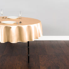 Load image into Gallery viewer, 70 in. Round Satin Tablecloth Cantaloupe