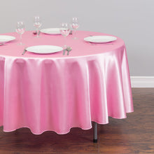Load image into Gallery viewer, 70 in. Round Satin Tablecloth Pink