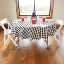 Load image into Gallery viewer, 70 in. Round Tablecloth Checkered (4 Colors)