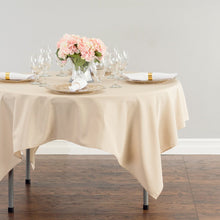Load image into Gallery viewer, 70 in. Square Polyester Tablecloth Beige