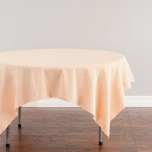 Load image into Gallery viewer, 70 in. Square Polyester Tablecloth Peach