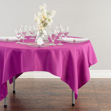 Load image into Gallery viewer, 70 in. Square Polyester Tablecloth Purple Wine