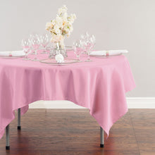 Load image into Gallery viewer, 70 in. Square Polyester Tablecloth Pink