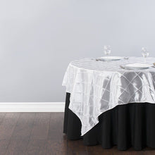 Load image into Gallery viewer, 72 in. Square Pintuck Overlay Silver