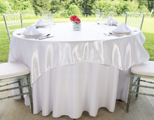 Load image into Gallery viewer, 72 in. Square Satin Overlay White