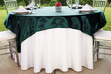 Load image into Gallery viewer, 72 in. Square Satin Overlay Hunter Green