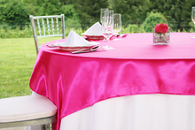 Load image into Gallery viewer, 72 in. Square Satin Overlay Fuchsia