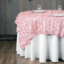 Load image into Gallery viewer, 72 in. Square Rosette Satin Overlay