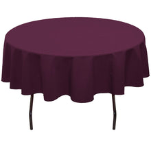 Load image into Gallery viewer, Bargain 76 in. Round Cotton-Feel Tablecloth Fuchsia