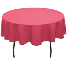 Load image into Gallery viewer, Bargain 76 in. Round Cotton-Feel Tablecloth Fuchsia