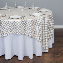 Load image into Gallery viewer, 85 in. Square Sequin Checker Overlay (2 Colors)