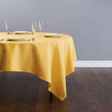 Load image into Gallery viewer, 85 in. Square Polyester Tablecloth Gold